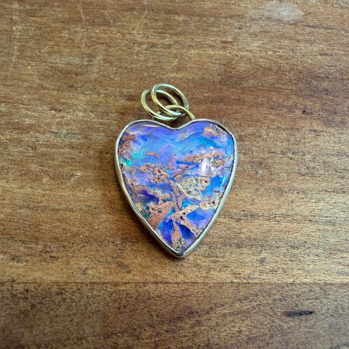 Heart Pipe Opal Pendant