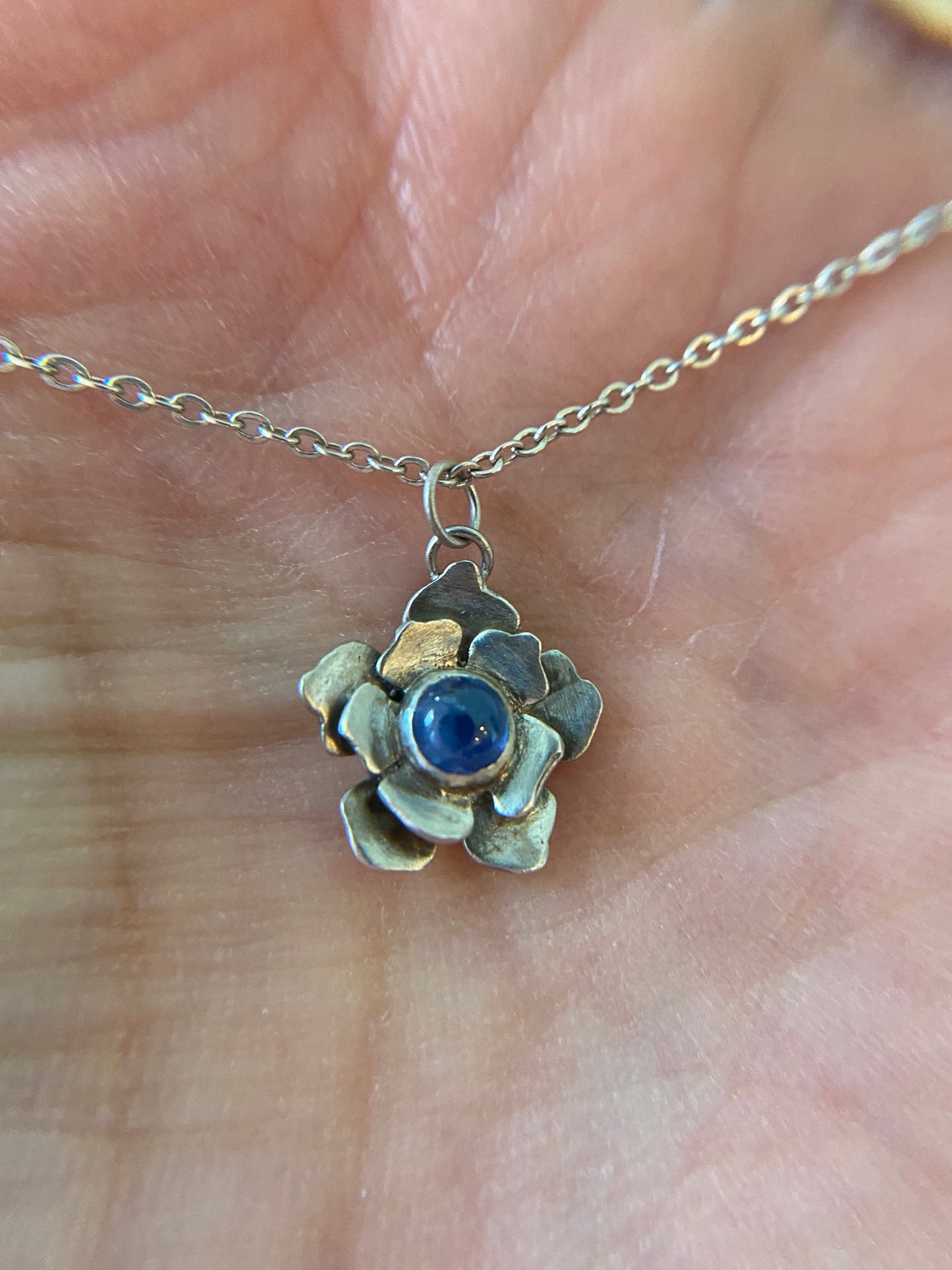 Sapphire Flower Necklace