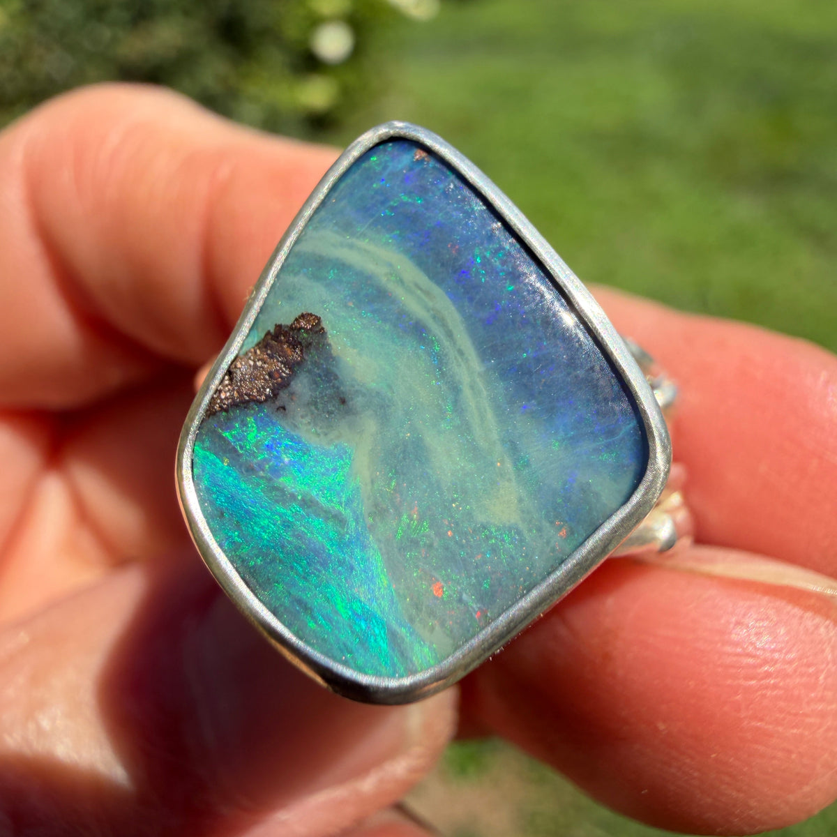 Kite Australian Boulder Opal Ring