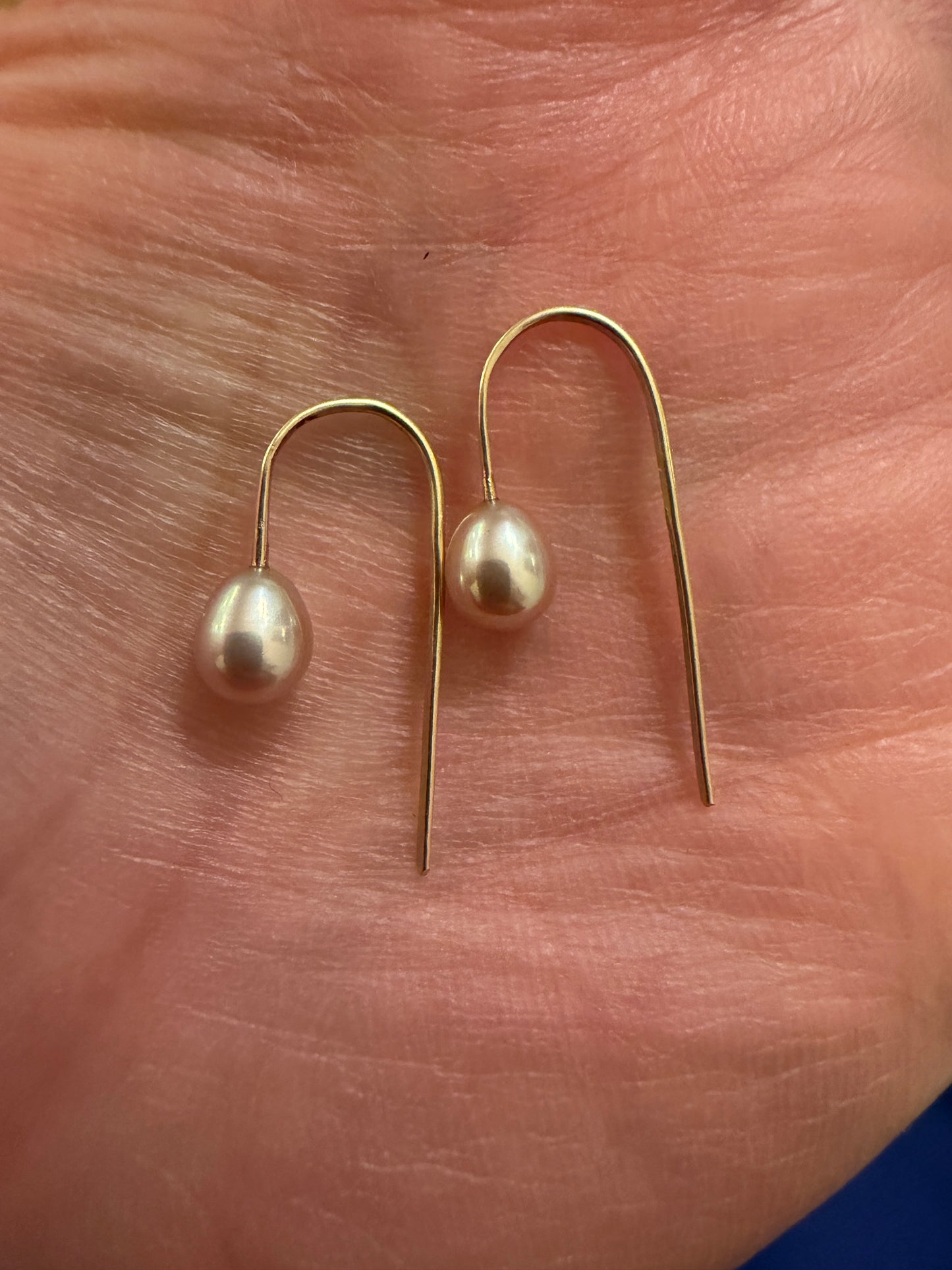 18K Fresh Water Pearl Drop Earrings