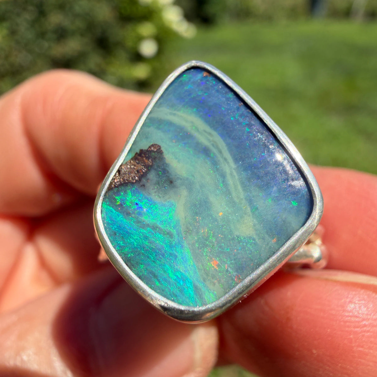 Kite Australian Boulder Opal Ring