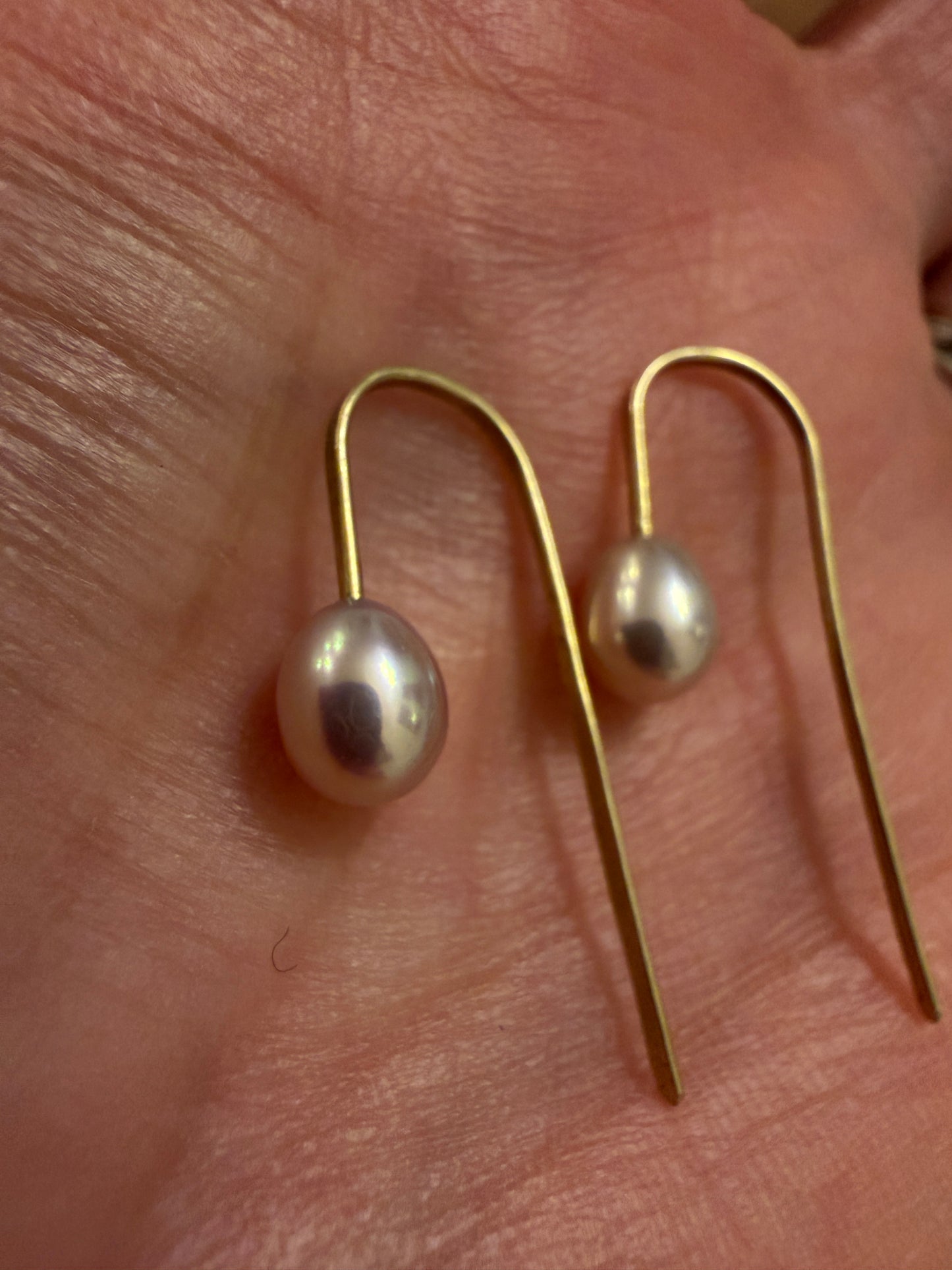 18K Fresh Water Pearl Drop Earrings