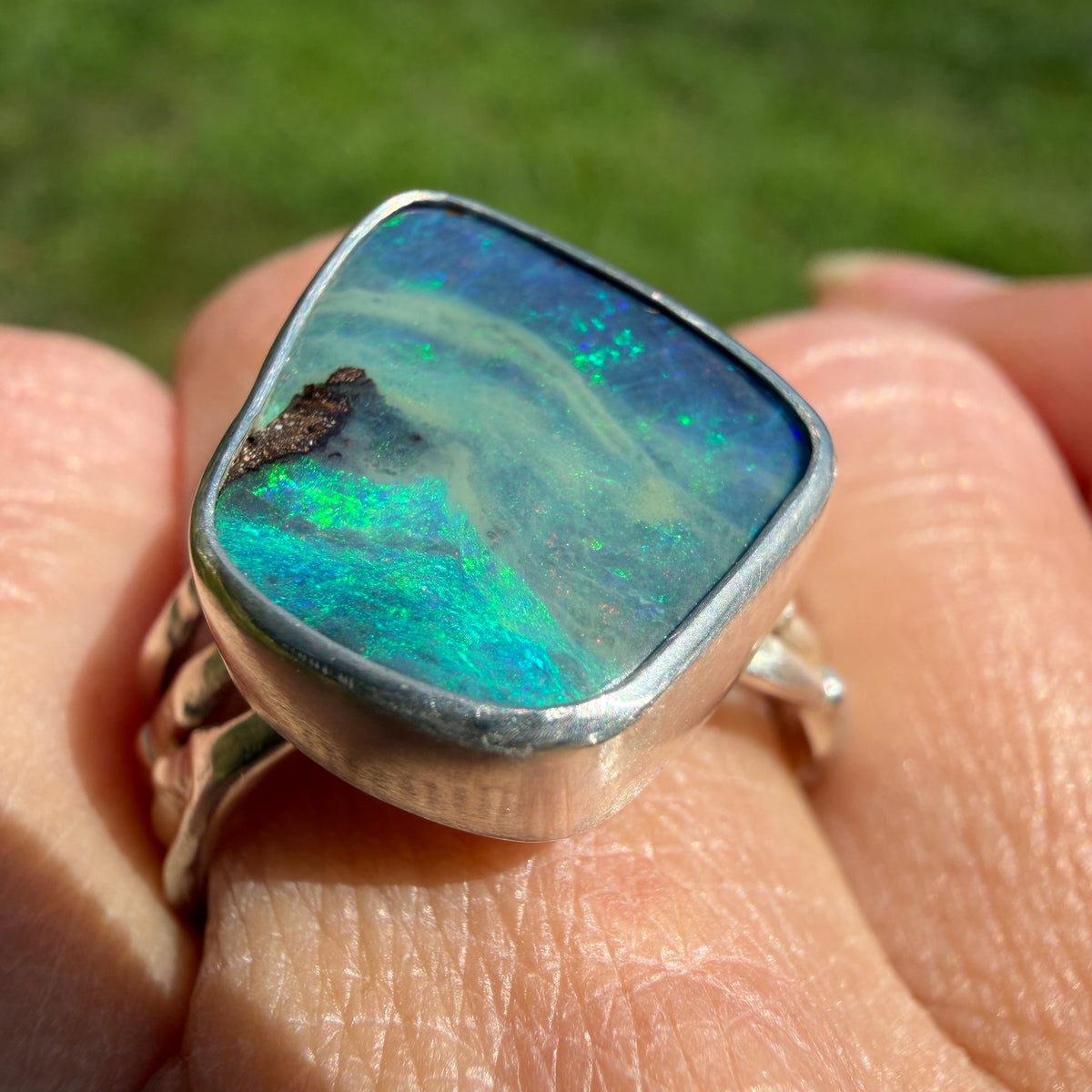 Kite Australian Boulder Opal Ring