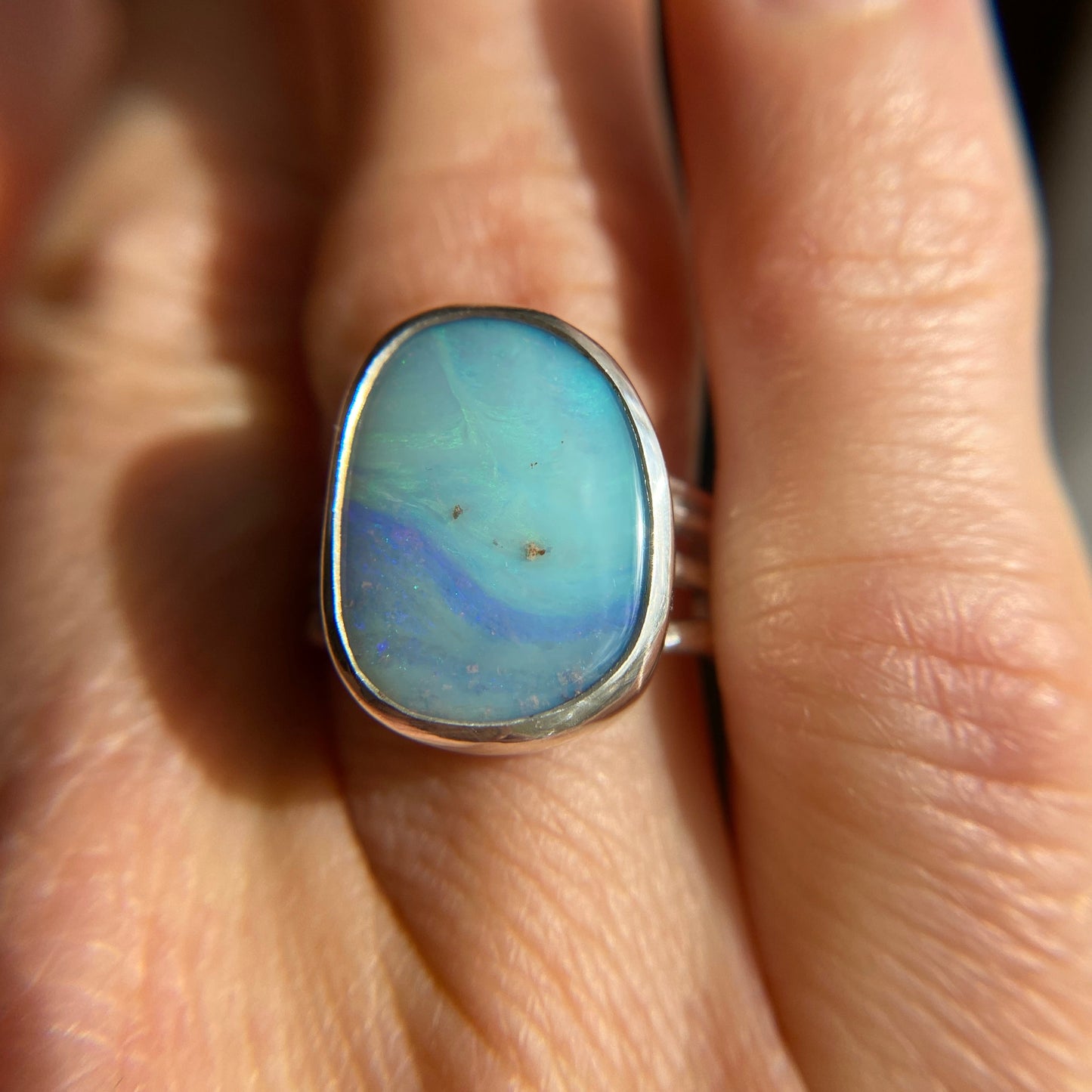 Ocean Wave Australian Opal Ring