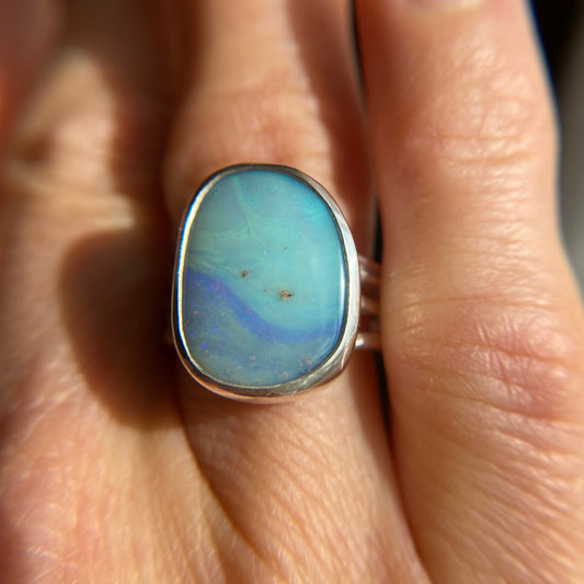 Ocean Wave Australian Opal Ring