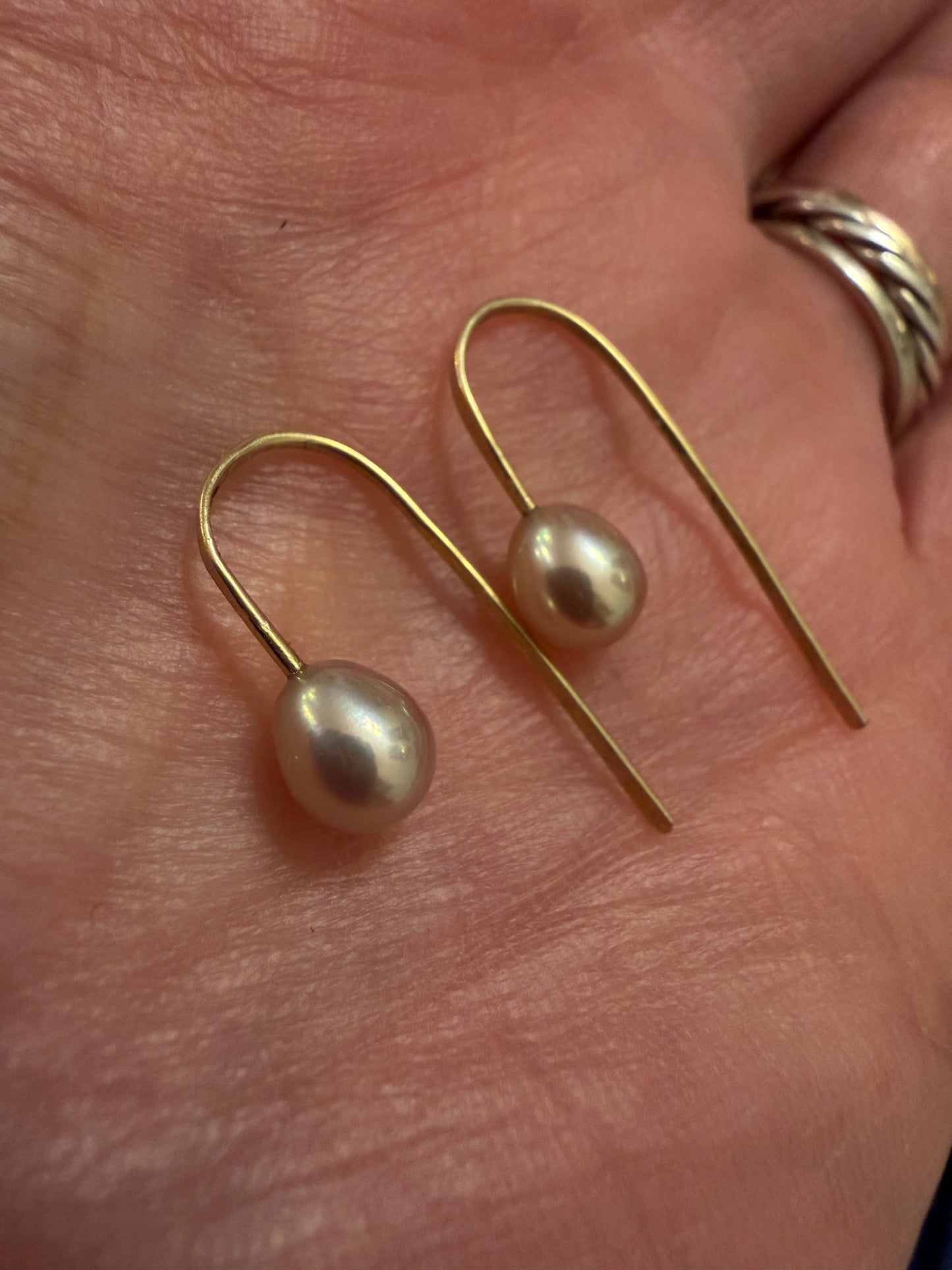 18K Fresh Water Pearl Drop Earrings