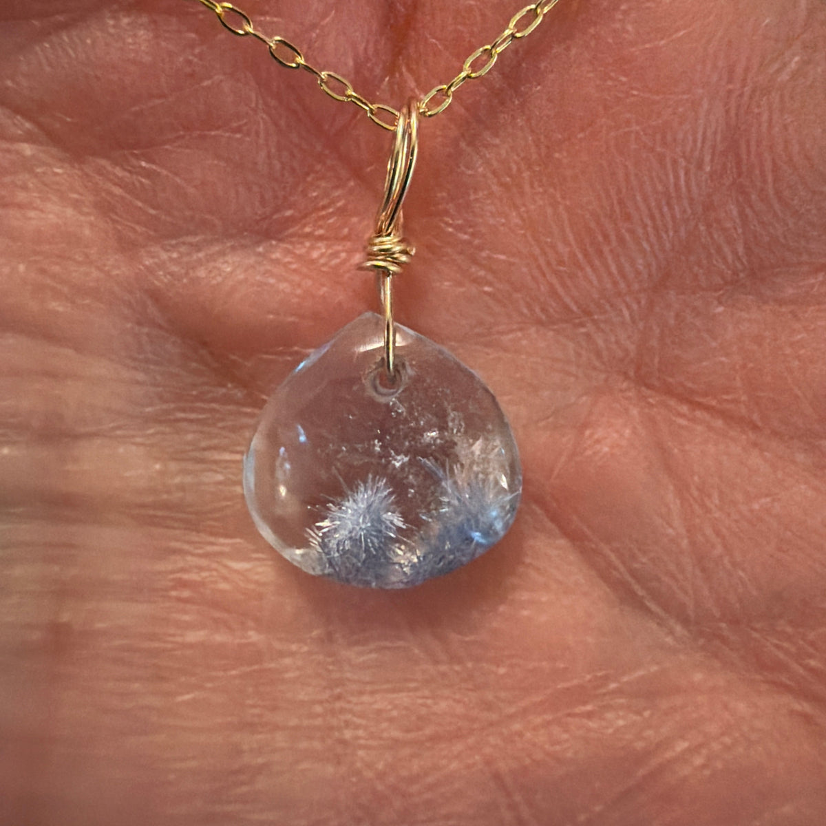 Teardrop Dumertierite Quartz Charm