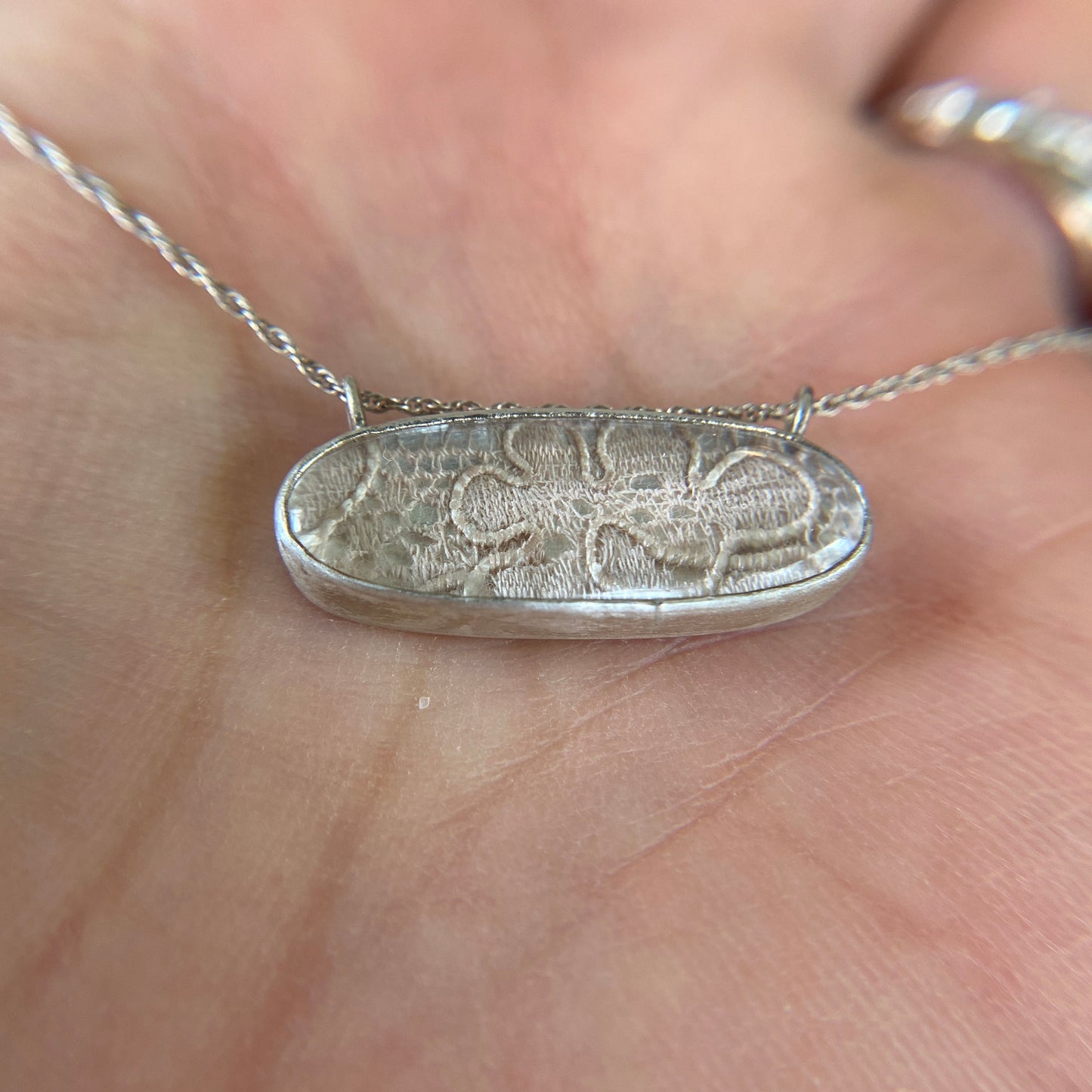 Vintage French Lace Pendant