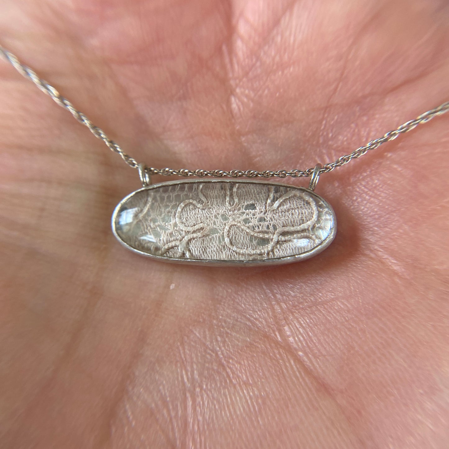 Vintage French Lace Pendant