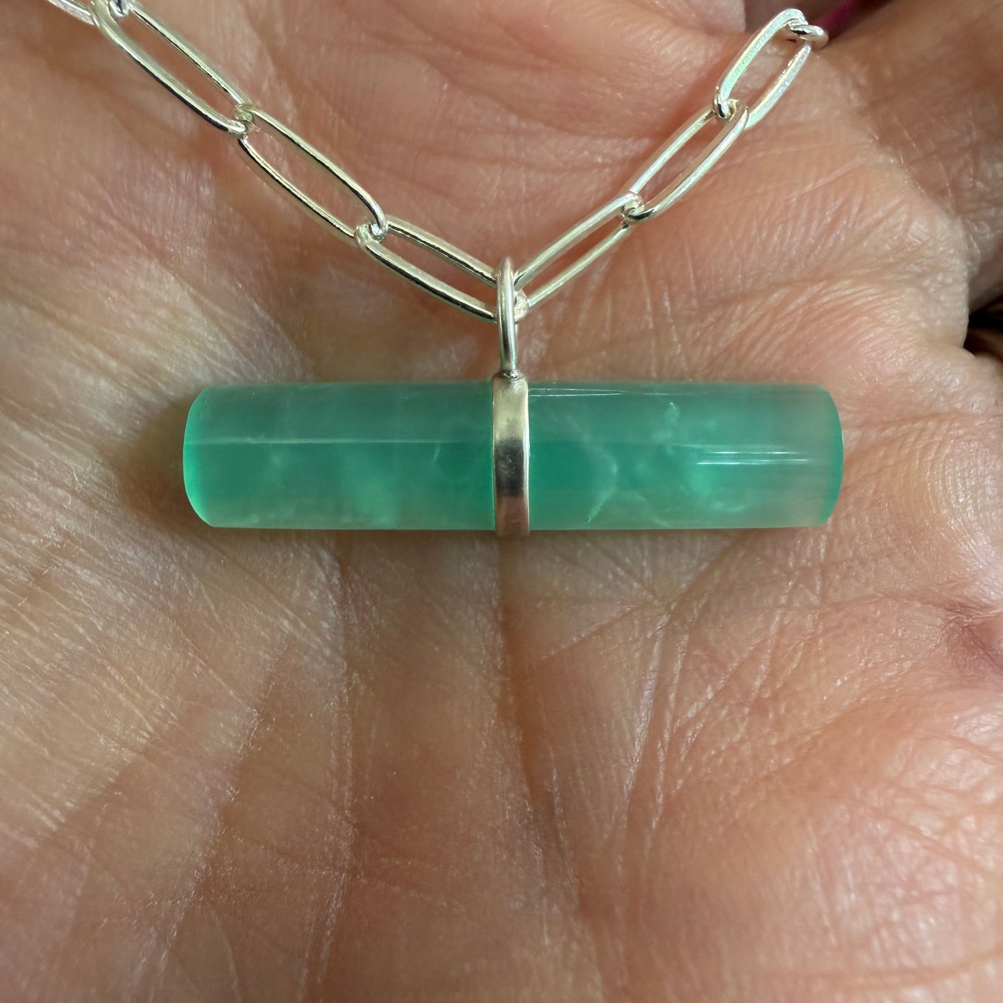 Glow Bar Charm - Chrysoprase