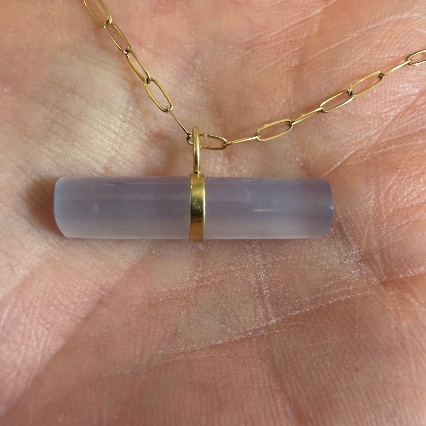 Glow Bar Charm - Chalcedony