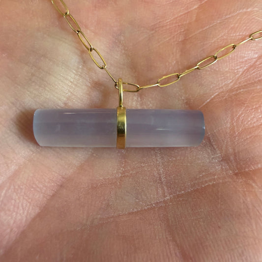 Glow Bar Charm - Chalcedony