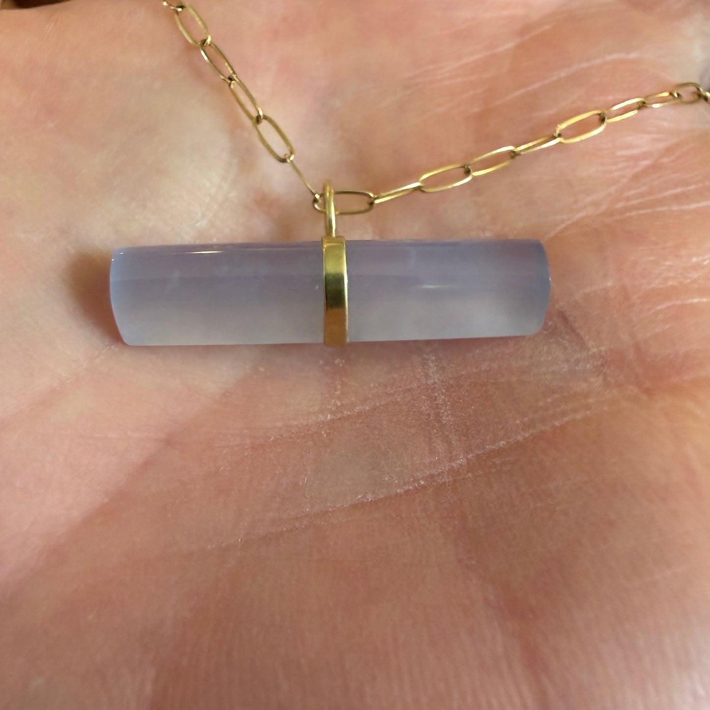Glow Bar Charm - Chalcedony