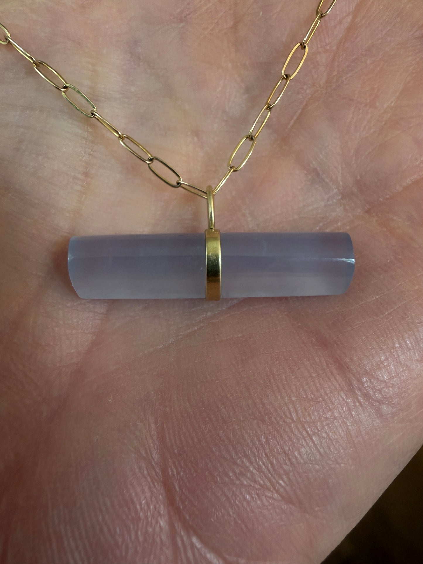Glow Bar Charm - Chalcedony