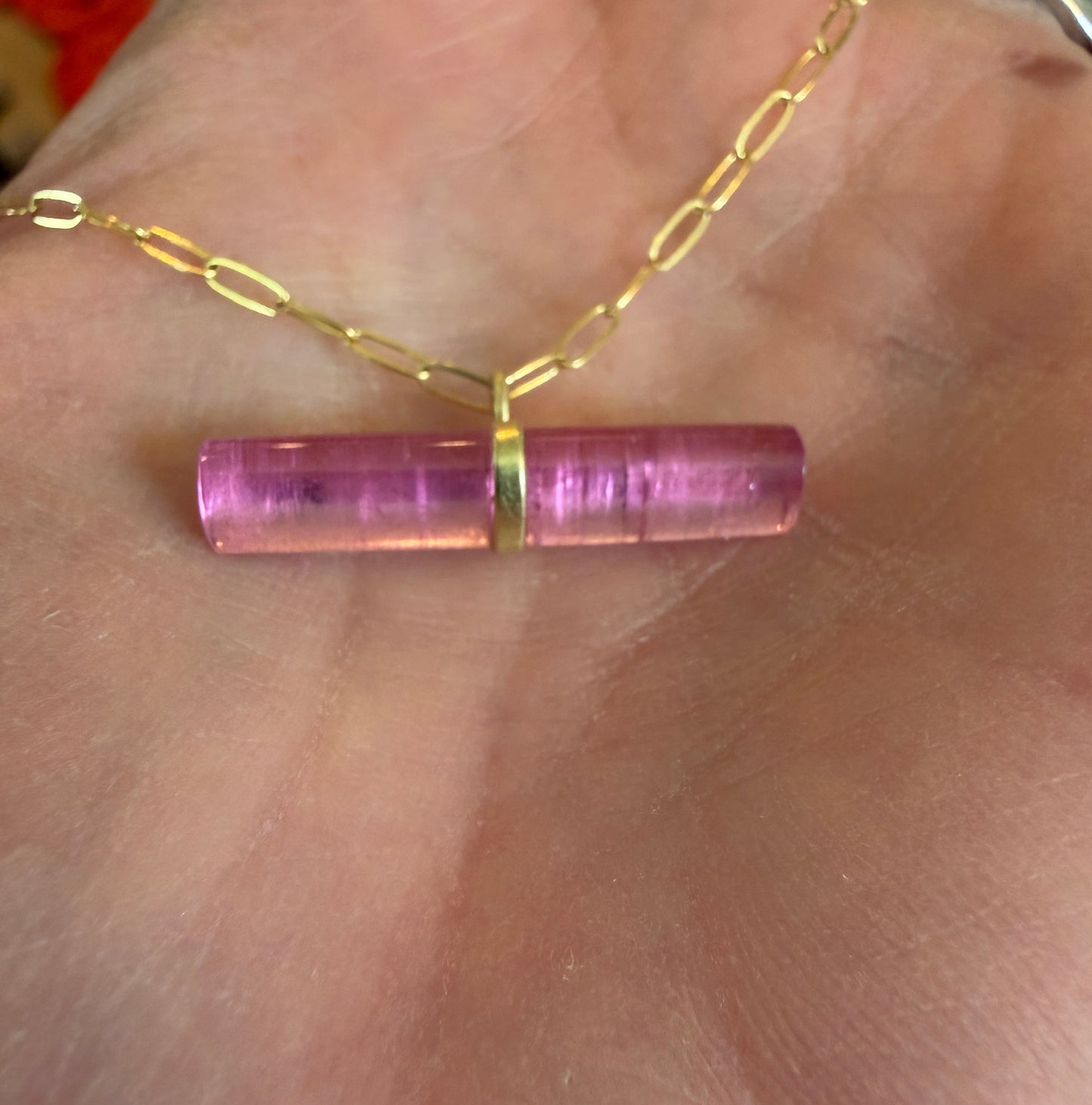 Glow Bar Charm - Pink Tourmaline