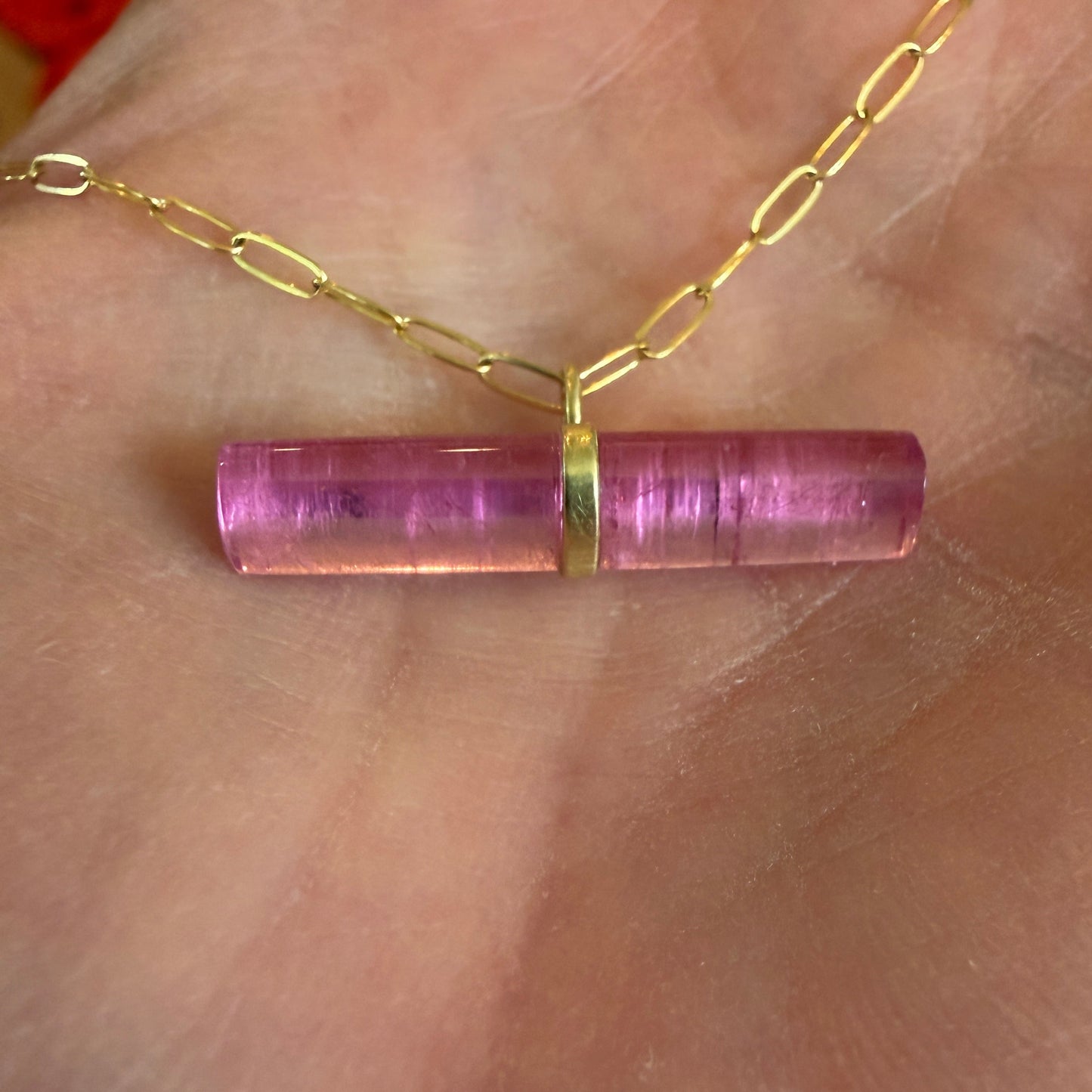 Glow Bar Charm - Pink Tourmaline