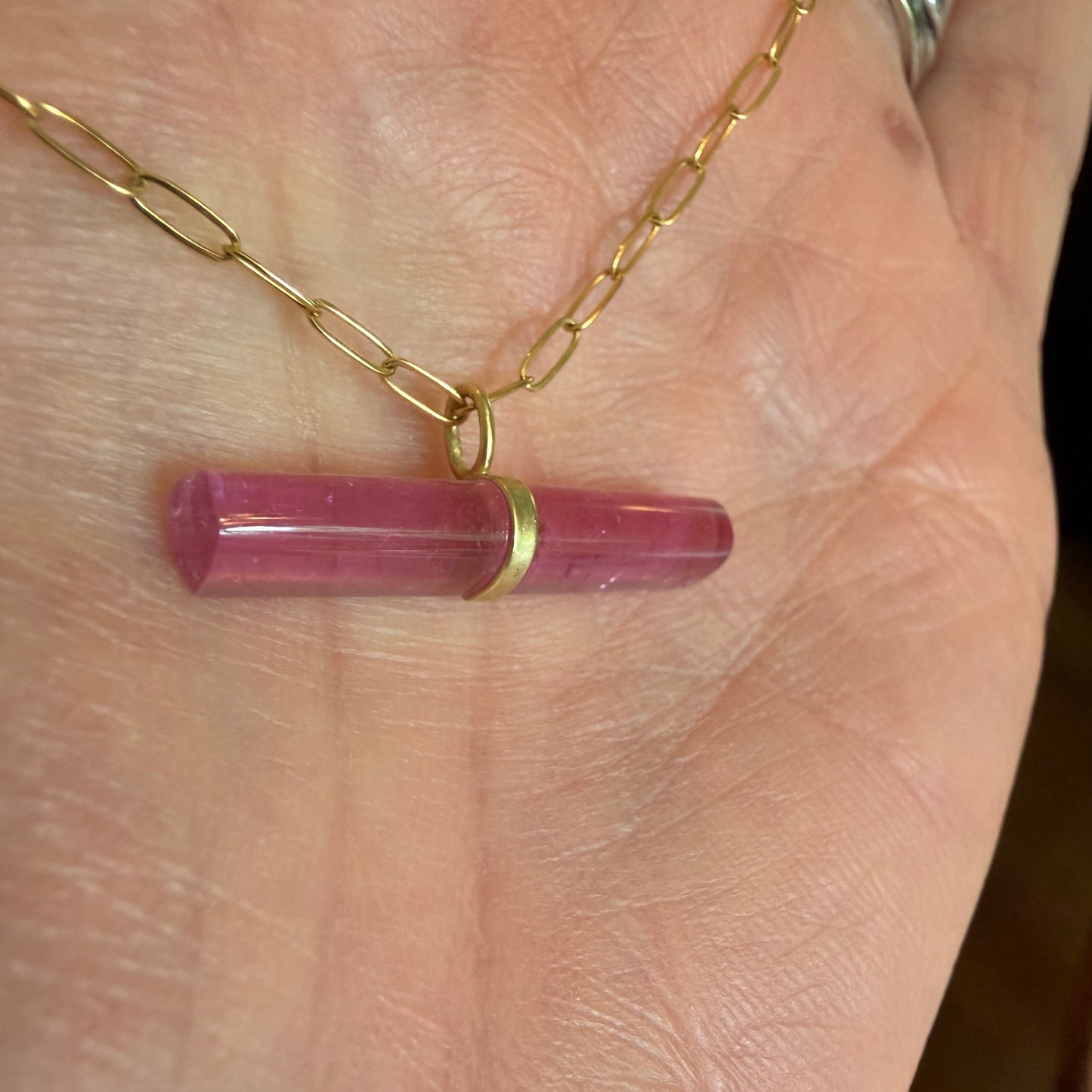 Glow Bar Charm - Pink Tourmaline