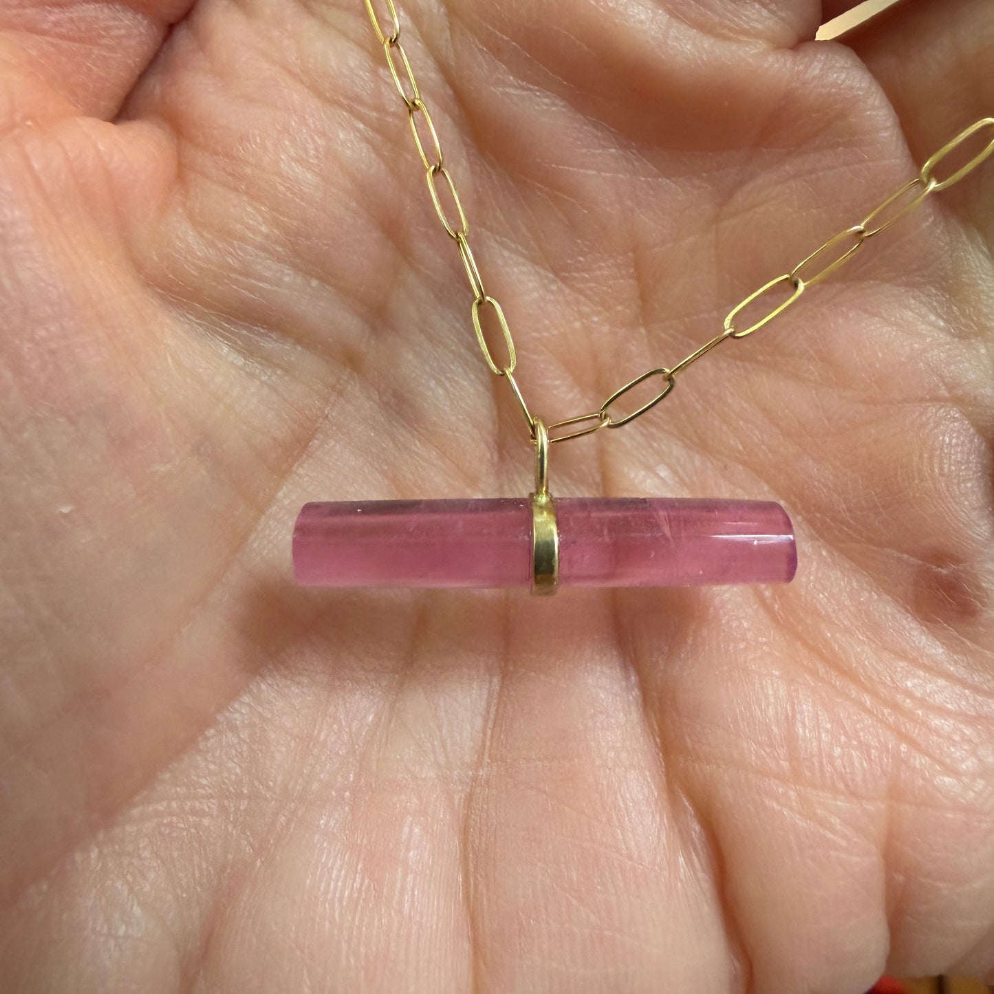 Glow Bar Charm - Pink Tourmaline