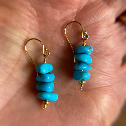 Sleeping Beauty Turquoise Drop Earrings