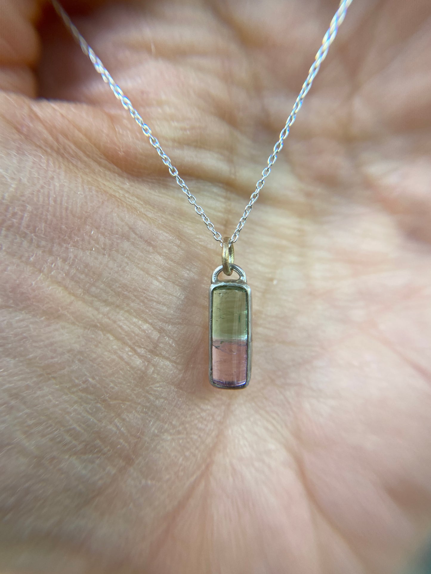 Watermelon Tourmaline Pendant Yin Yang