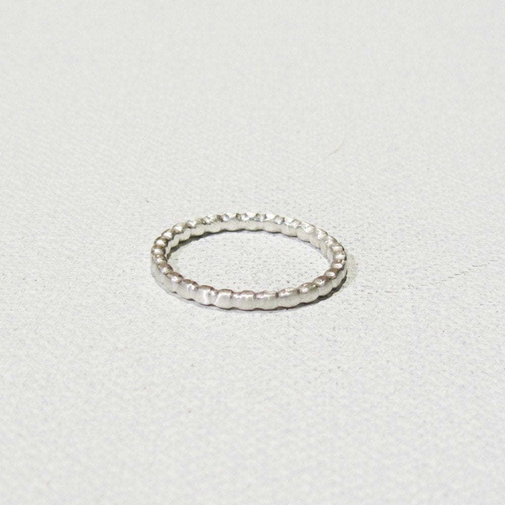 Stacking Sterling Silver flattened Bubbles, Balls & Circles Rings