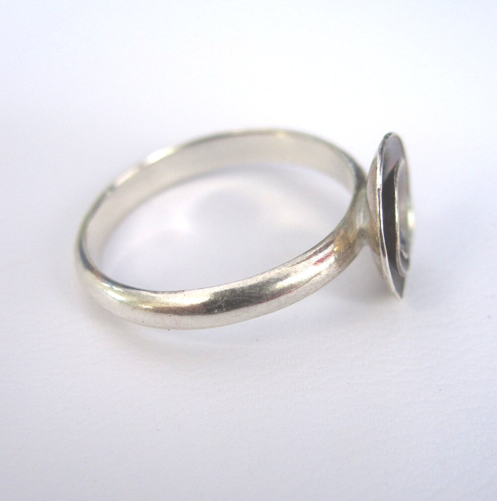 Nesting Rain Drop Ring Sterling Silver One of a Kind