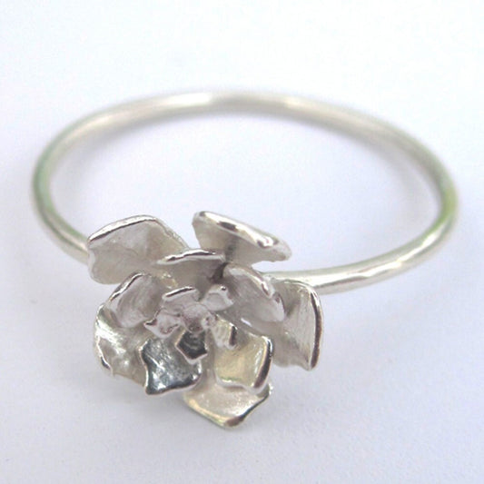 Cut Out Flower Ring Sterling Silver