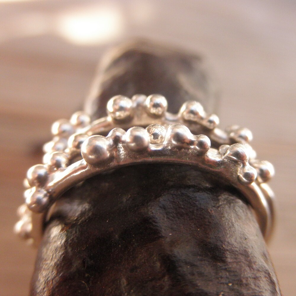 Small Bubble Ring Silver Balls