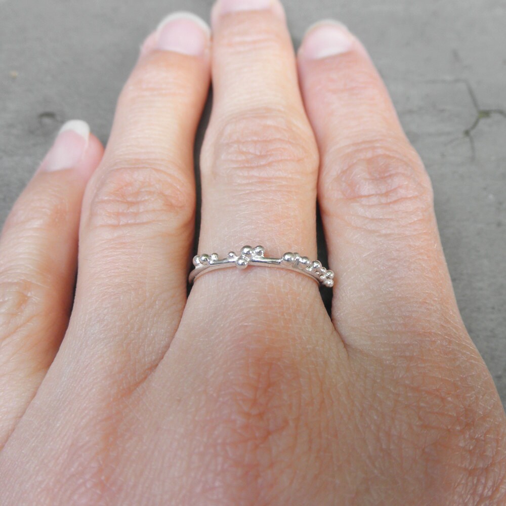 Small Bubble Ring Silver Balls