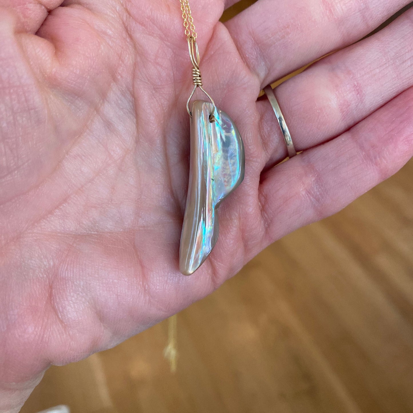 Abalone Shell - Sea Collection with 14K Gold Wire