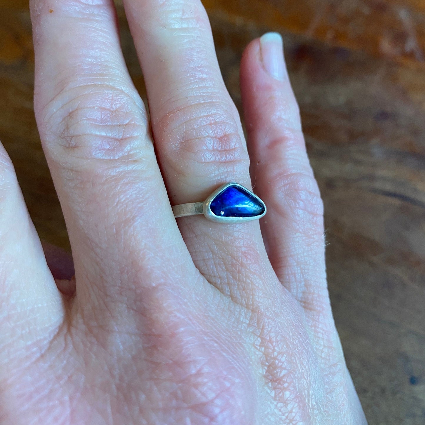 Ceylon Natural Sapphire Ring handmade in Silver- Gemstone Collection