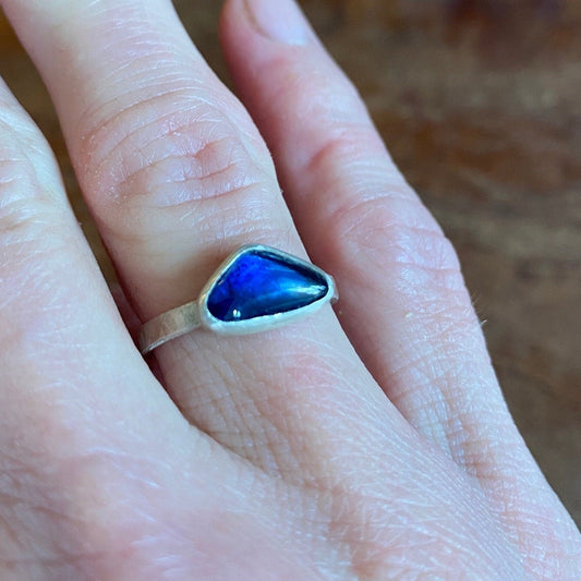 Ceylon Natural Sapphire Ring handmade in Silver- Gemstone Collection