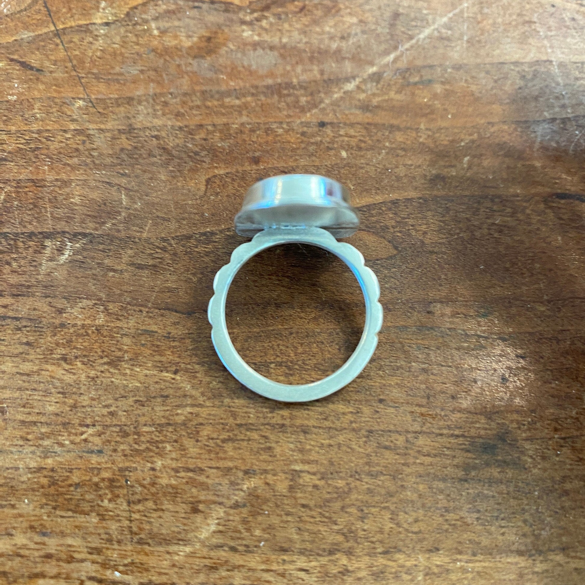 Petrified Opalwood Ring in Silver - Sea Collection