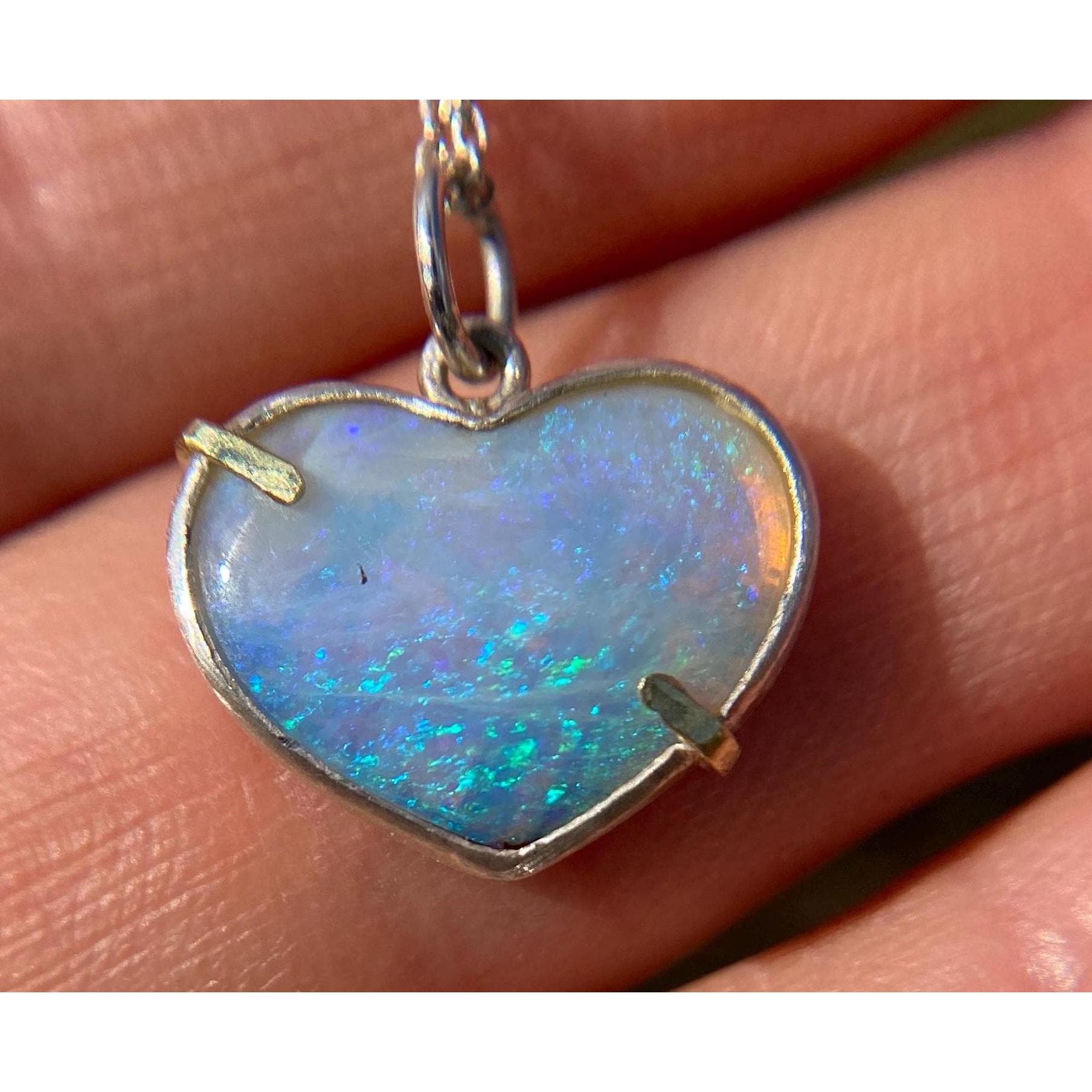 Heart Boulder Opal Pendant