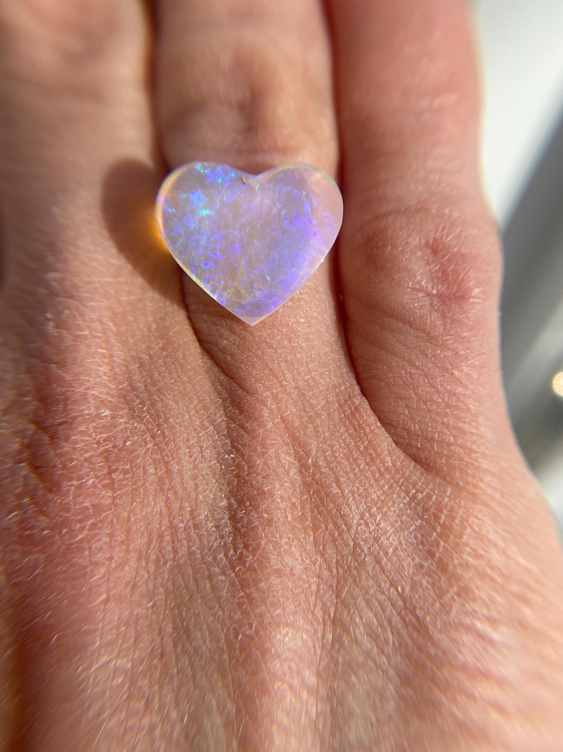 Made in your size - Heart Boulder Opal Twig Ring
