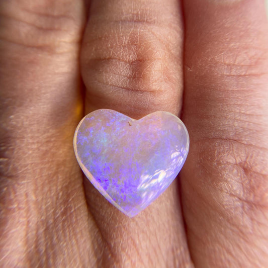 Made in your size - Heart Boulder Opal Twig Ring