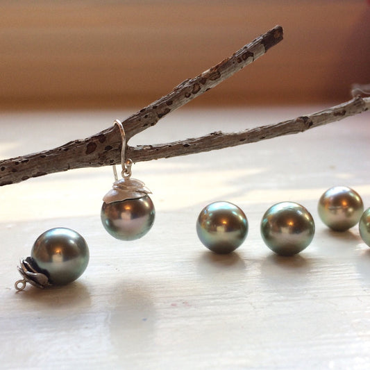 Tahitian Pearl Natural Drop Earrings - Farewell Sale! 30% Off