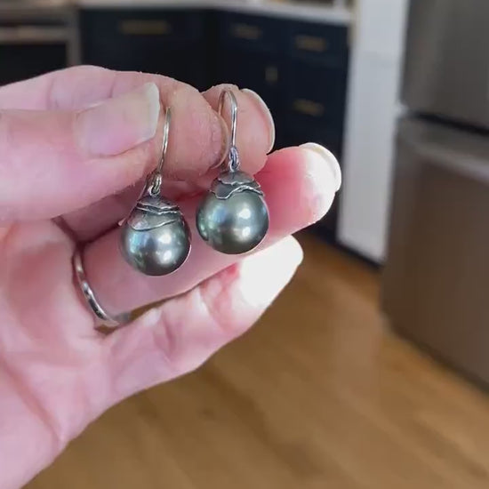 Tahitian Pearl Natural Drop Earrings - Farewell Sale! 30% Off