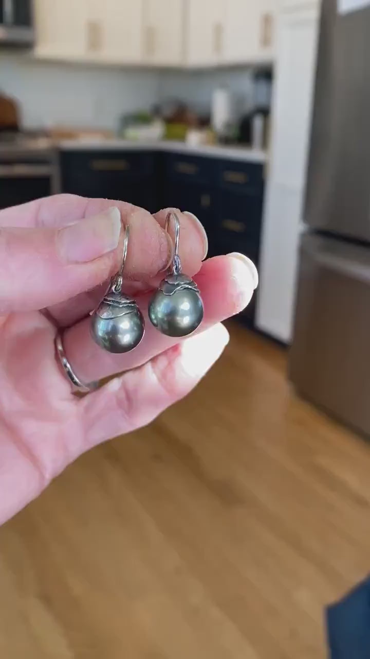 Tahitian Pearl Natural Drop Earrings - Farewell Sale! 30% Off