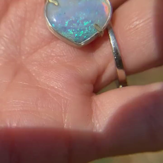 Heart Boulder Opal Pendant