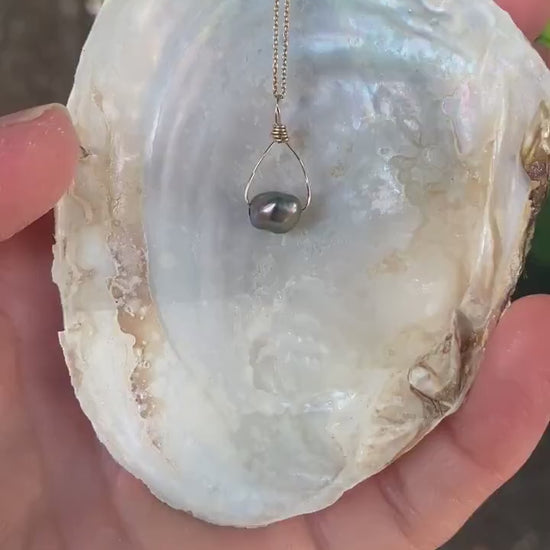 Fresh Water Keshi Pearl necklace  - Sea Collection with 14/20 Gold-Filled Chain