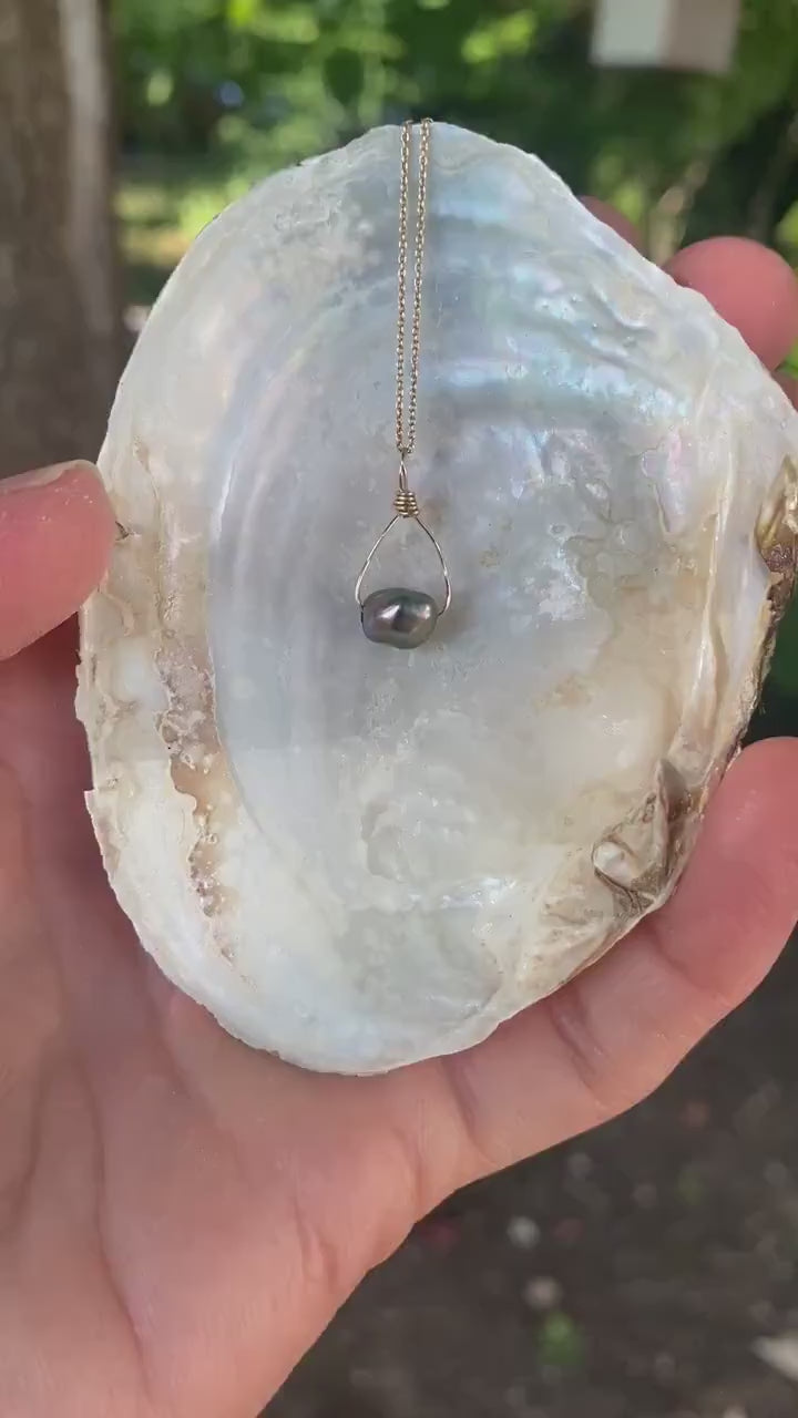 Fresh Water Keshi Pearl necklace  - Sea Collection with 14/20 Gold-Filled Chain
